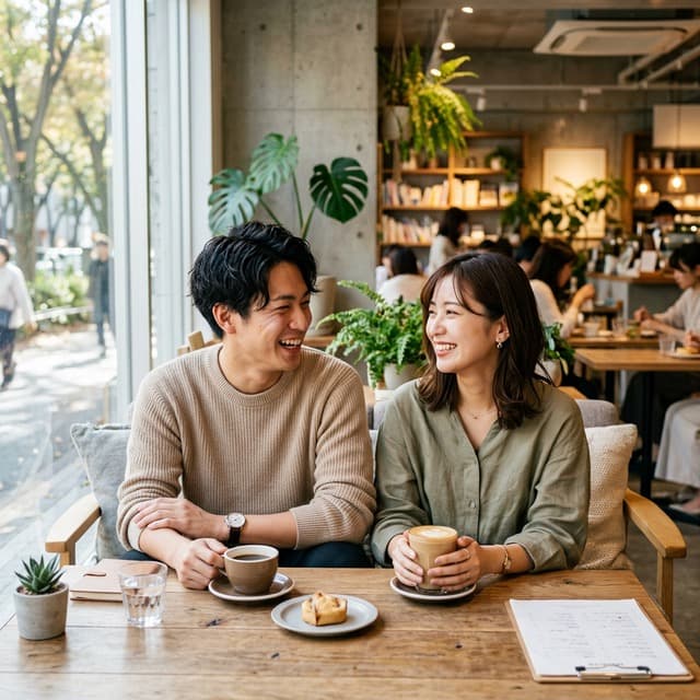 笑顔で充実した生活を送る男女